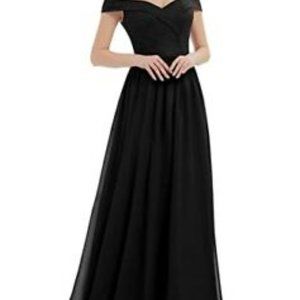 Daisyaner Women's Off Shoulder V-Neck Formal Dresses Wedding Gowns Elegant